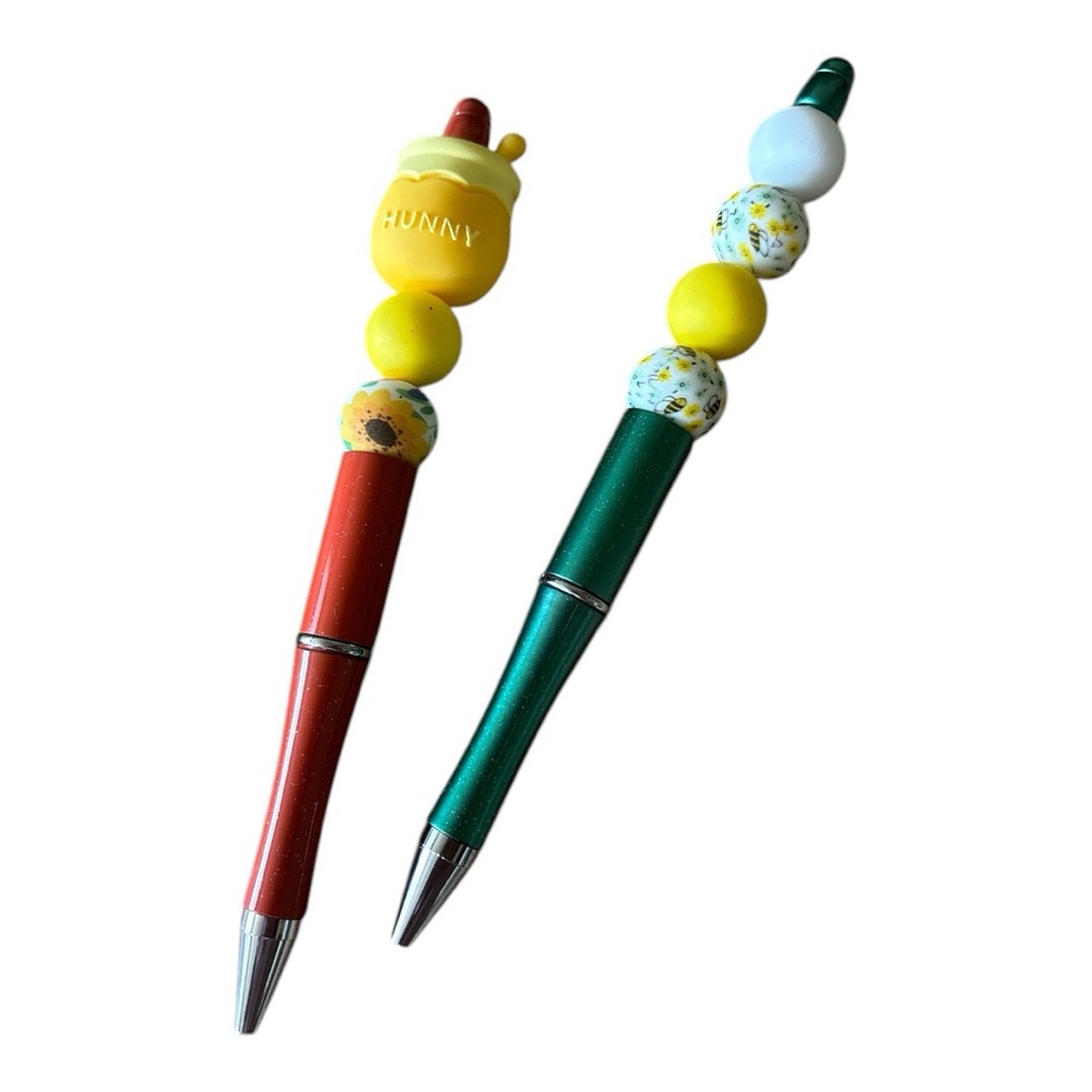 Handmade Hunny/Floral Silicone Bead Pen
